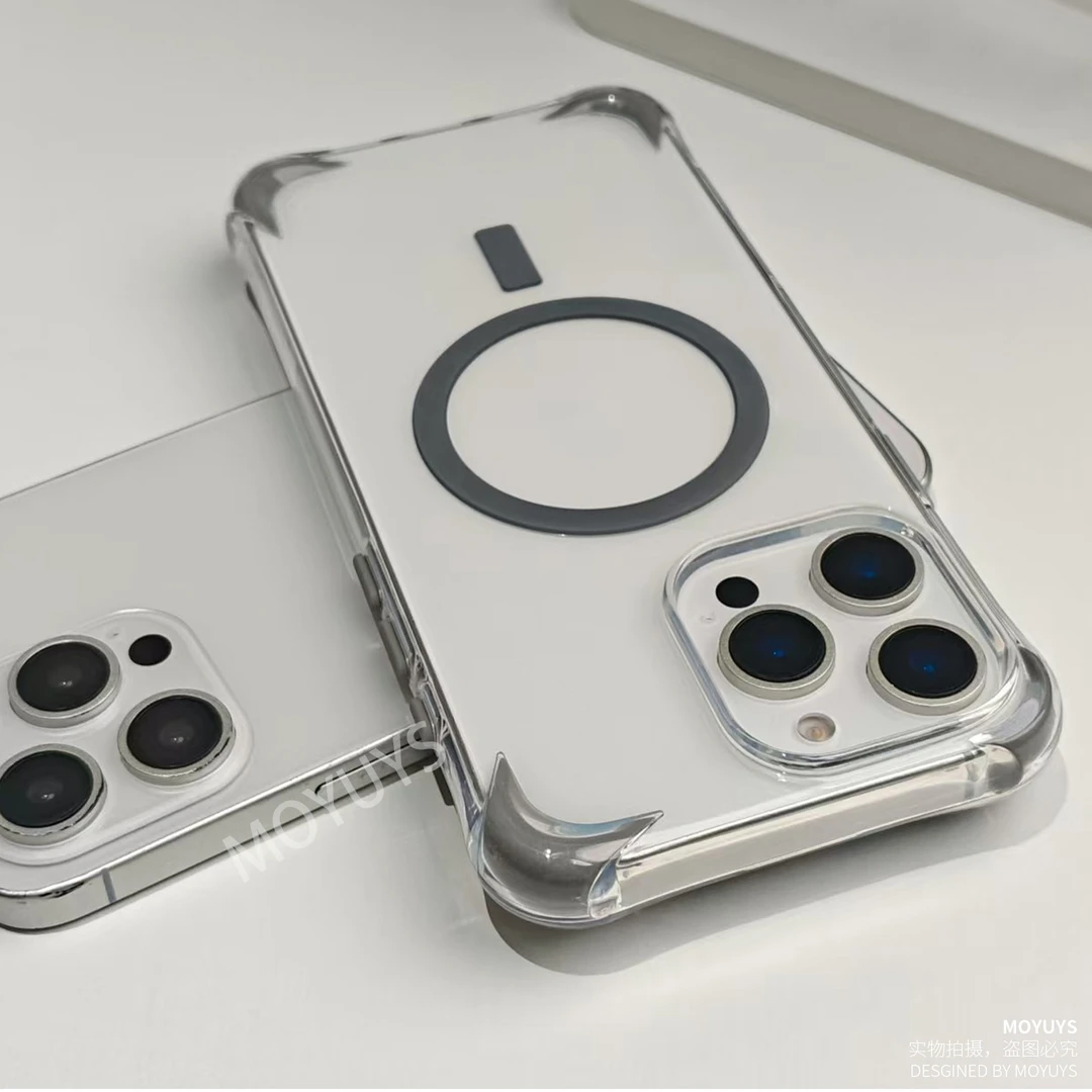 适用苹果iPhone16手机壳15promax磁吸16e透明14plus防摔13/12pro