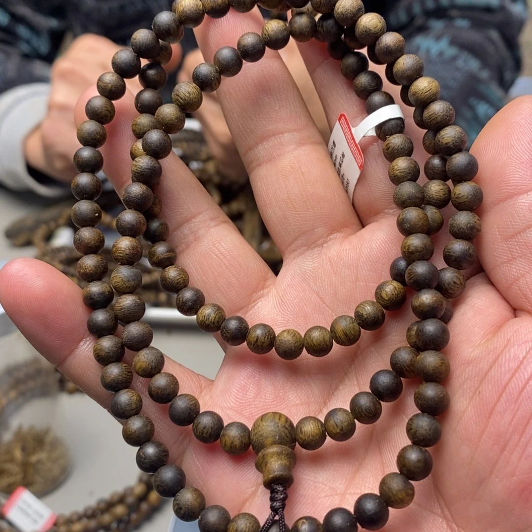 沉香手串圆珠06多圈14克多样性发一