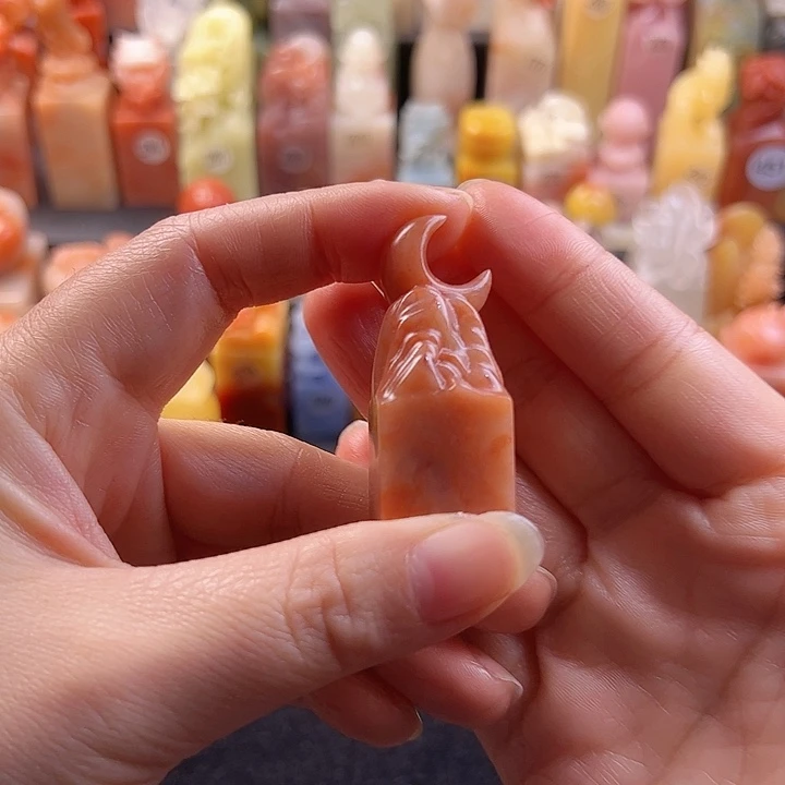 老挝石印石手工定制1.8厘米，月亮