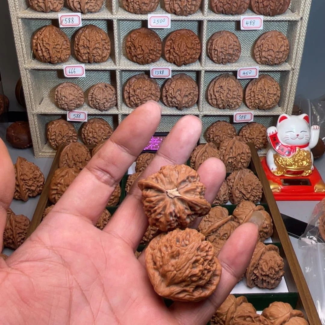 两***睡文玩核桃把件宫灯39