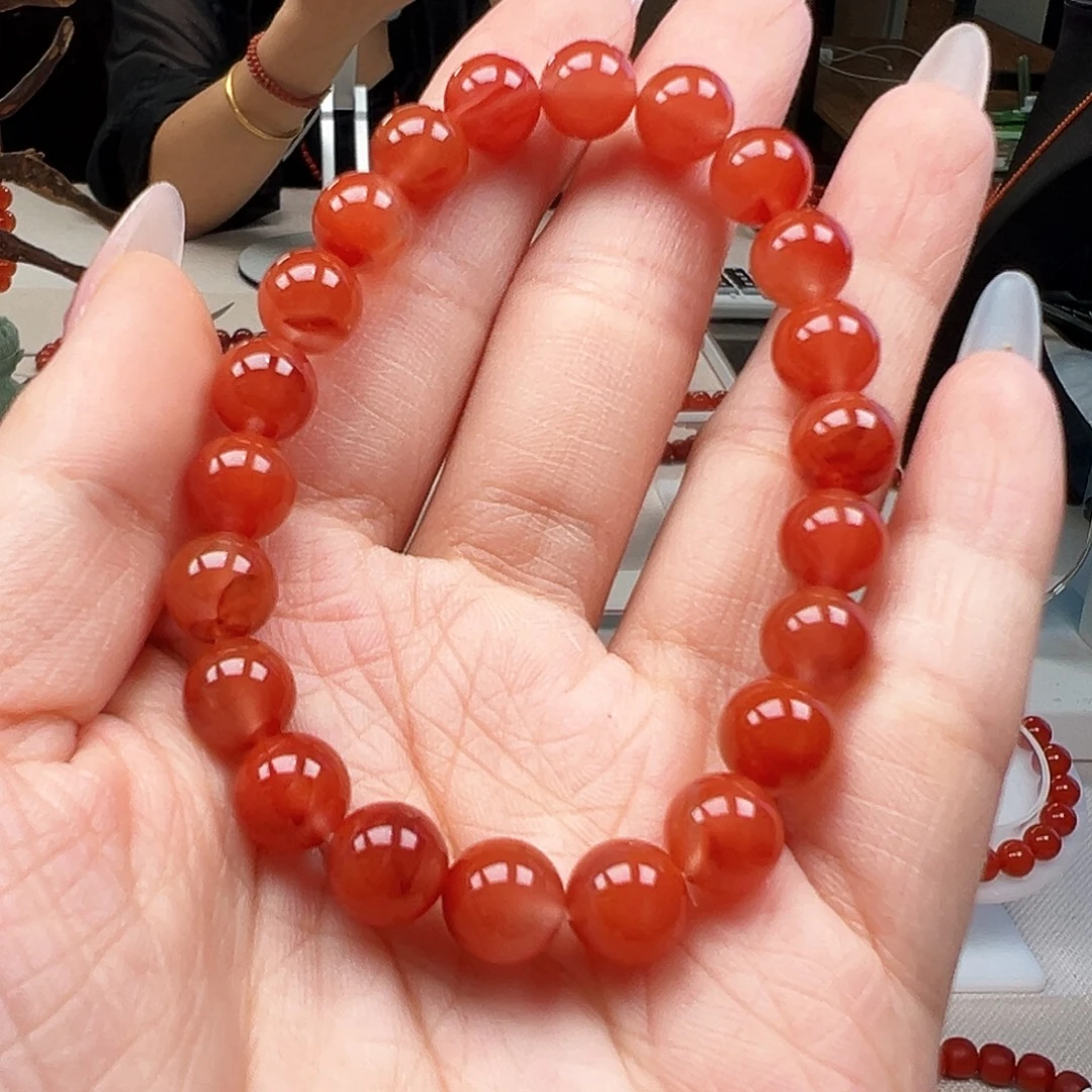 南红玛瑙未镶嵌手链