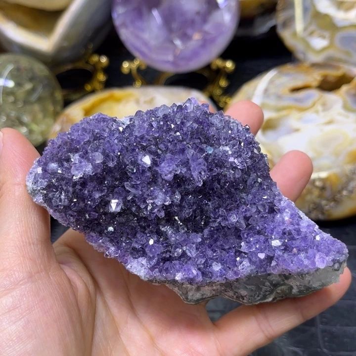 未镶嵌发饰水晶紫晶花