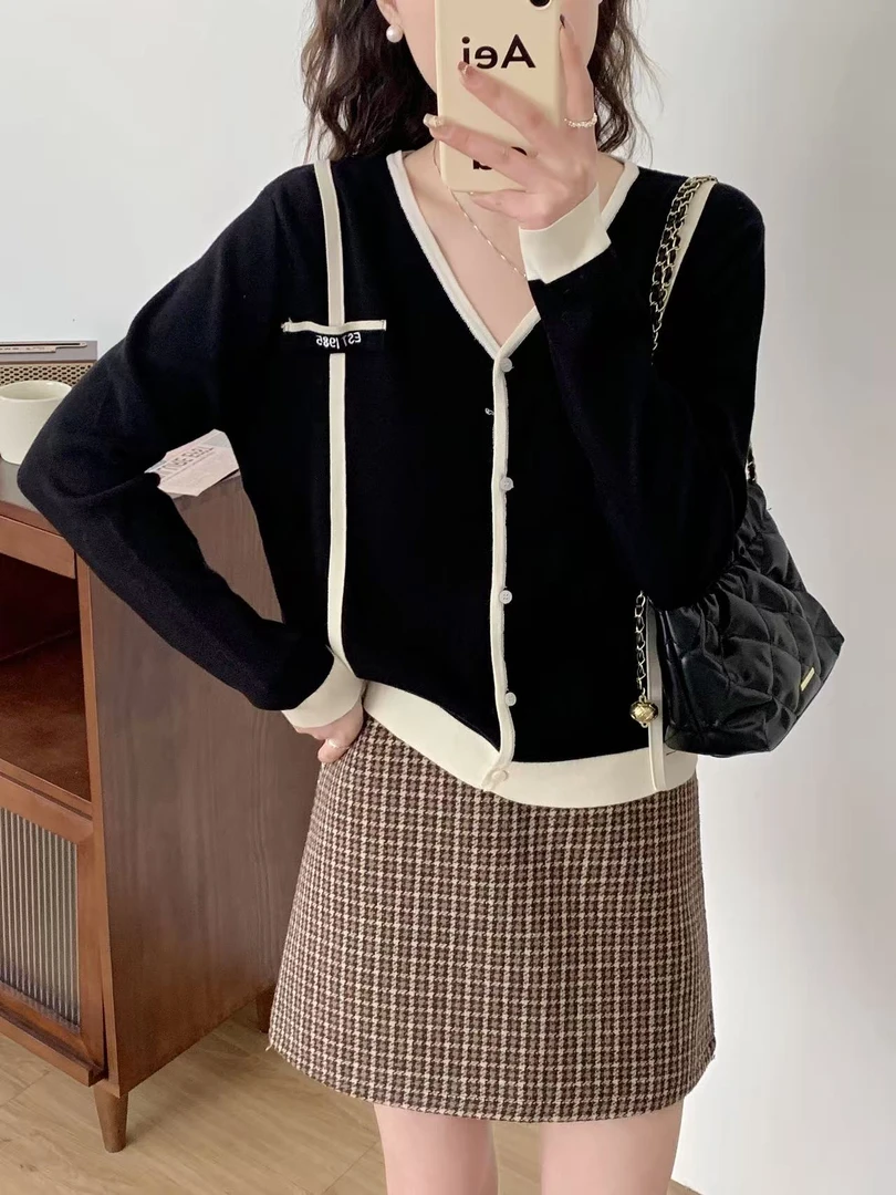 张金家百搭气质减龄休闲秋款上衣外套开衫羊毛衫JJ63款