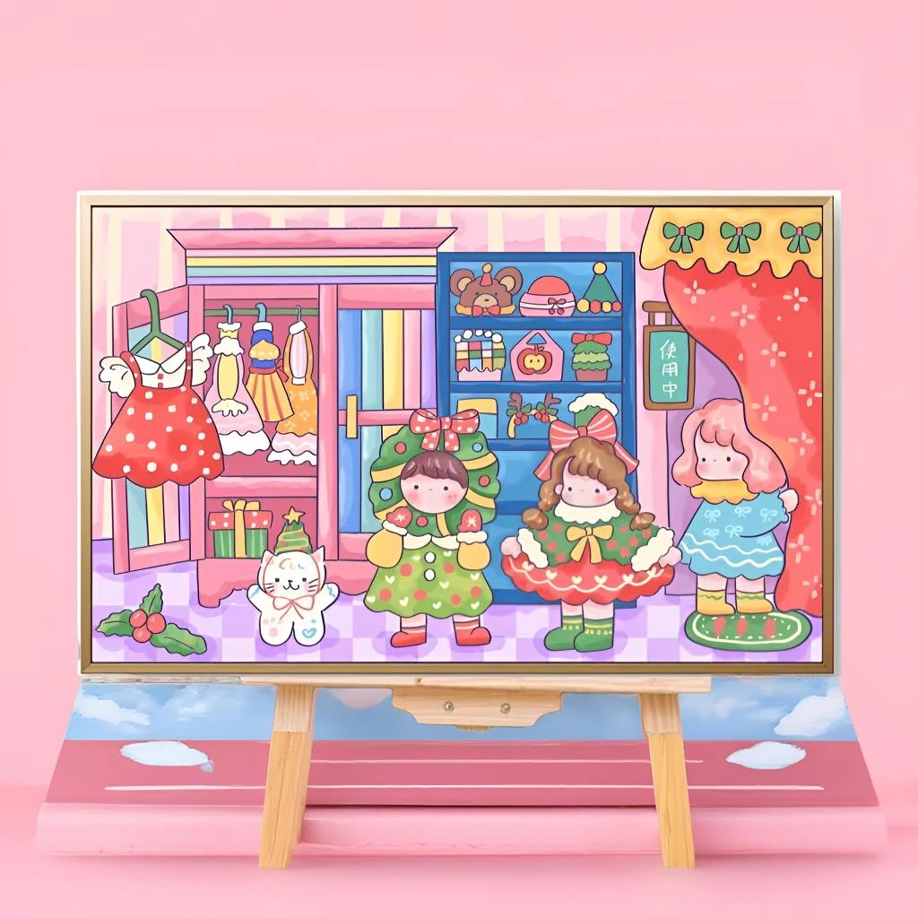 【新疆长绒棉】织画定制&试衣间十字绣60x90大格四股绣55色精准印花