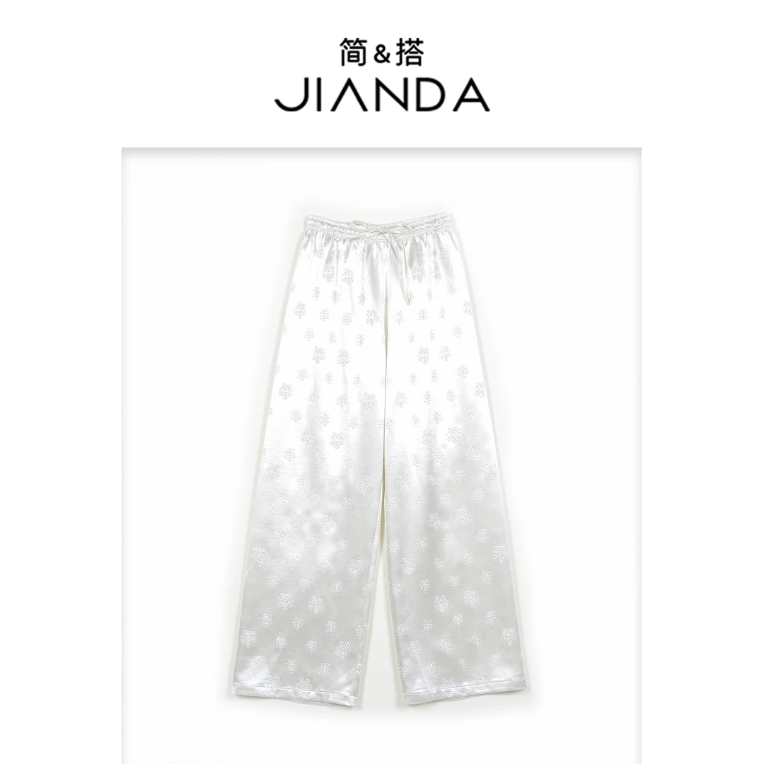 简&搭【千屿Sheila】山茶花金箔休闲裤251-KZ/0304-5500275