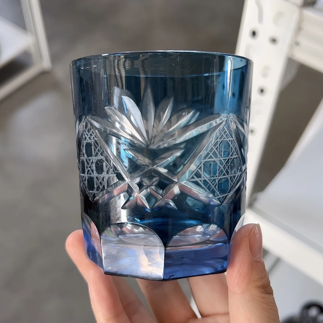 水晶玻璃高脚款微瑕一个