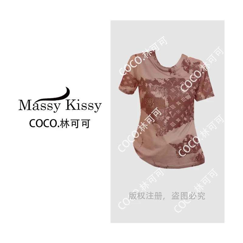 COCO林可可-春夏新款夏季百搭新款高端时尚短袖T恤#8529
