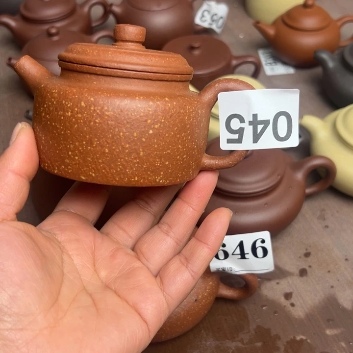 紫砂茶壶王*祯红降坡半手工200cv