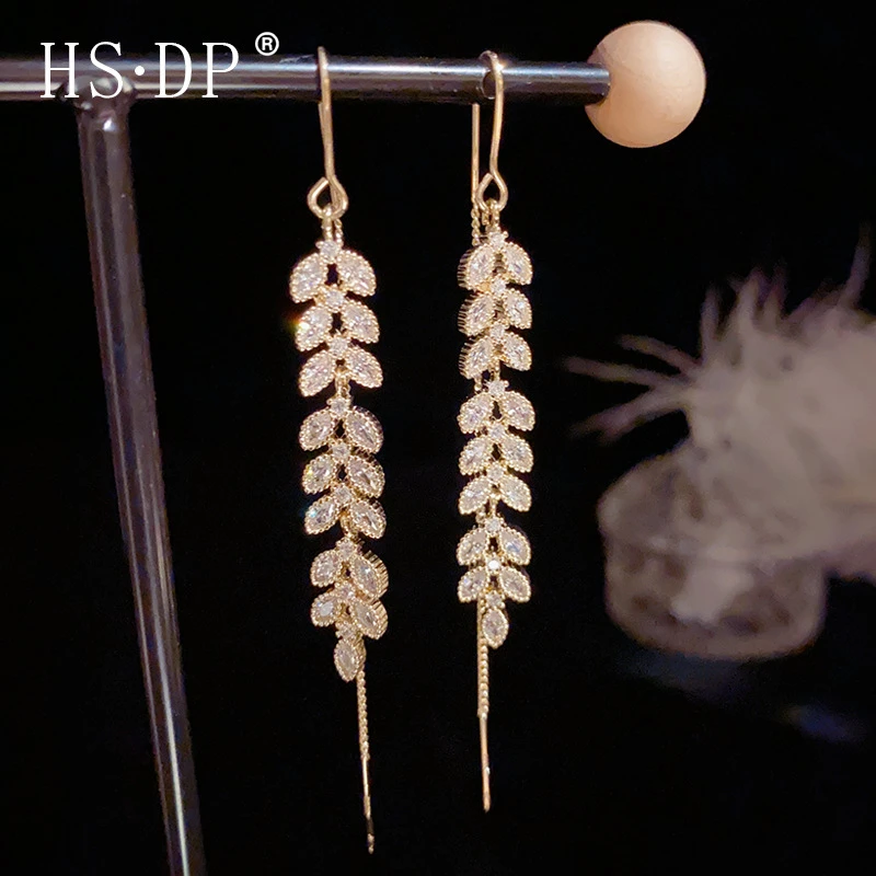 东大门气质个性轻奢麦穗长款耳线小众设计超仙时尚简约高级感耳环