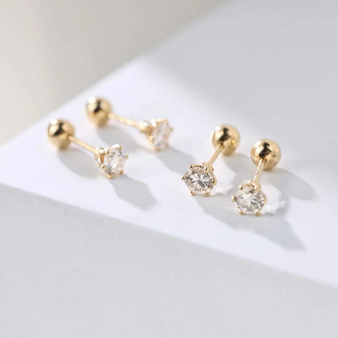 【举石臻选】TA1216-1204-8钻石耳饰18k（一对/多样性发）H