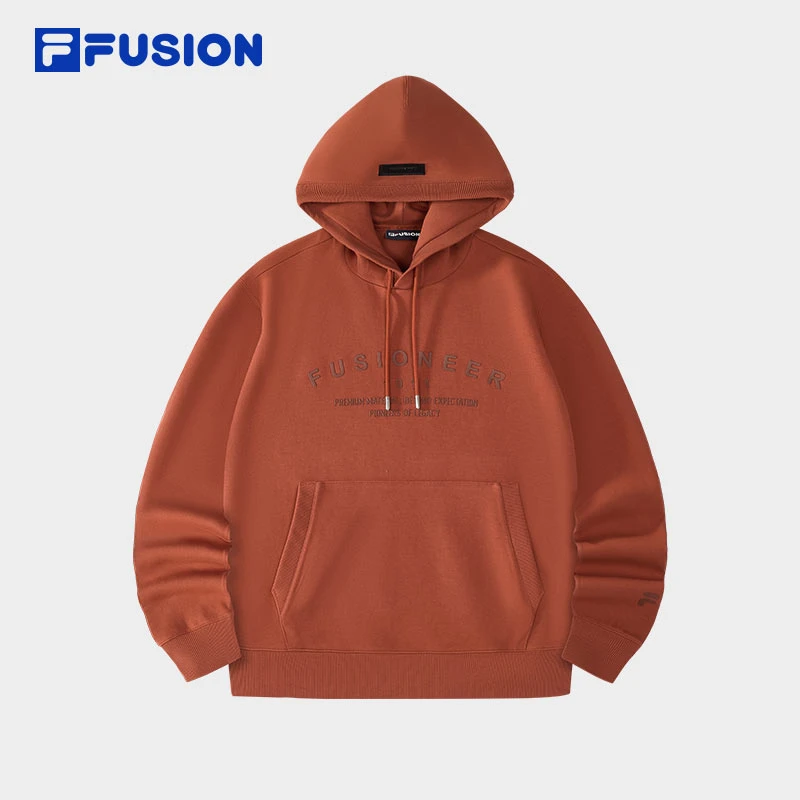 FILA斐乐宽松连帽卫衣情侣款运动休闲简约舒适透气舒服穿搭