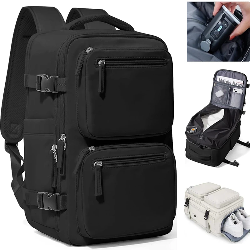 旅行双肩包书包真空压缩出差行李包商务电脑背包干湿分离带鞋仓