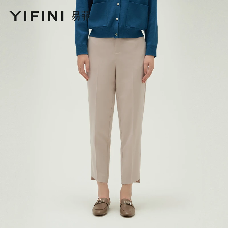 【Yifini】专柜同款锥型九分裤B09K1421