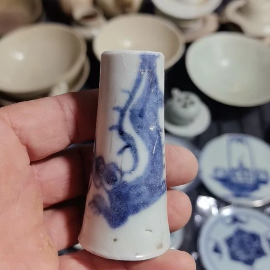 瓷片青花影青杯垫学习标本