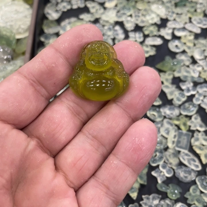 蛇纹石玉合金颈饰