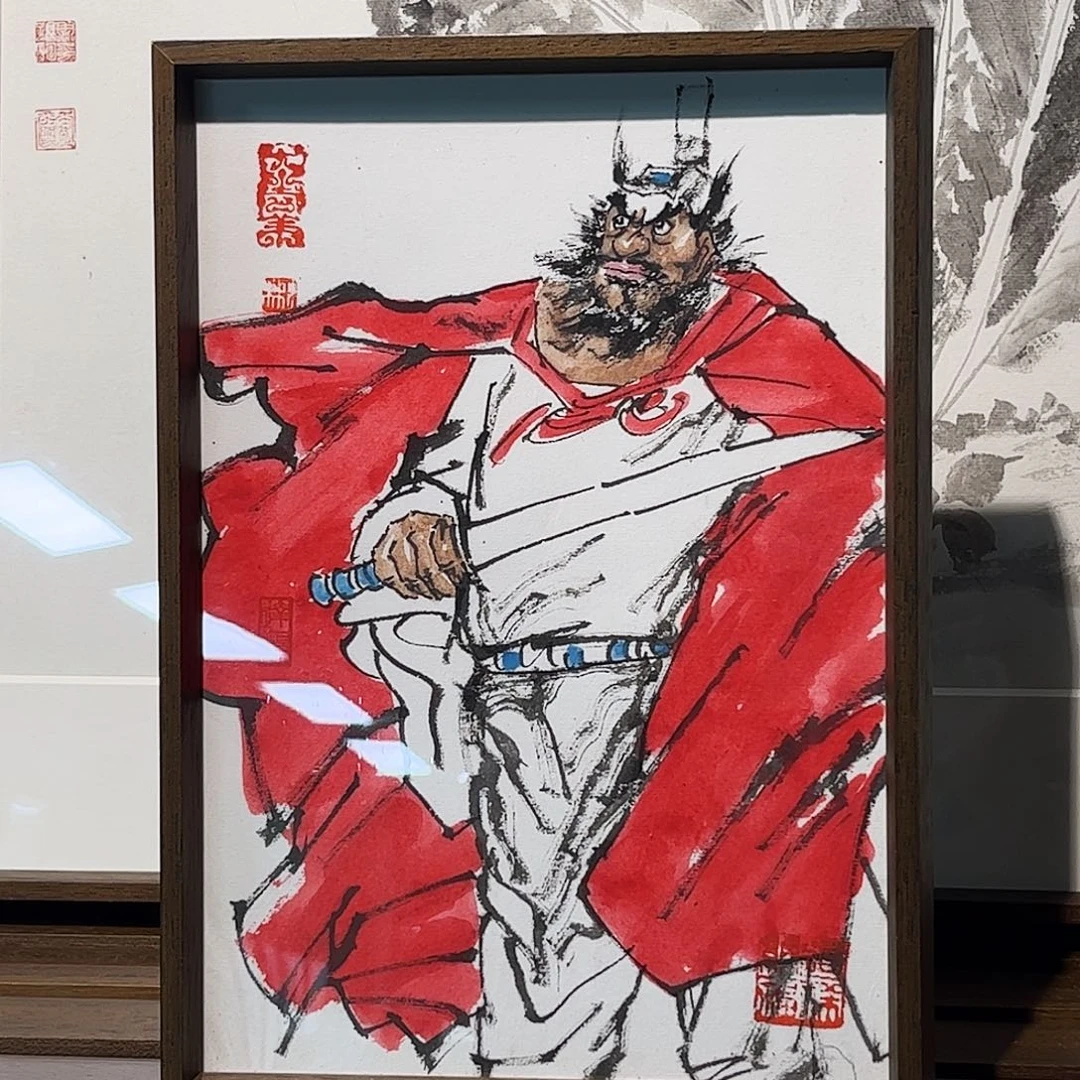 国画张彬带框精装裱