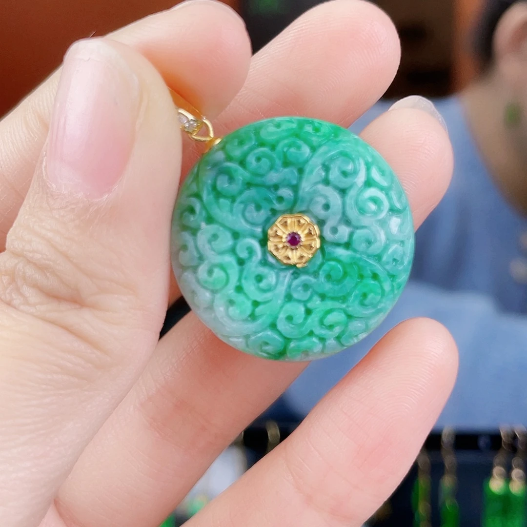 翡翠未镶嵌耳饰饰品