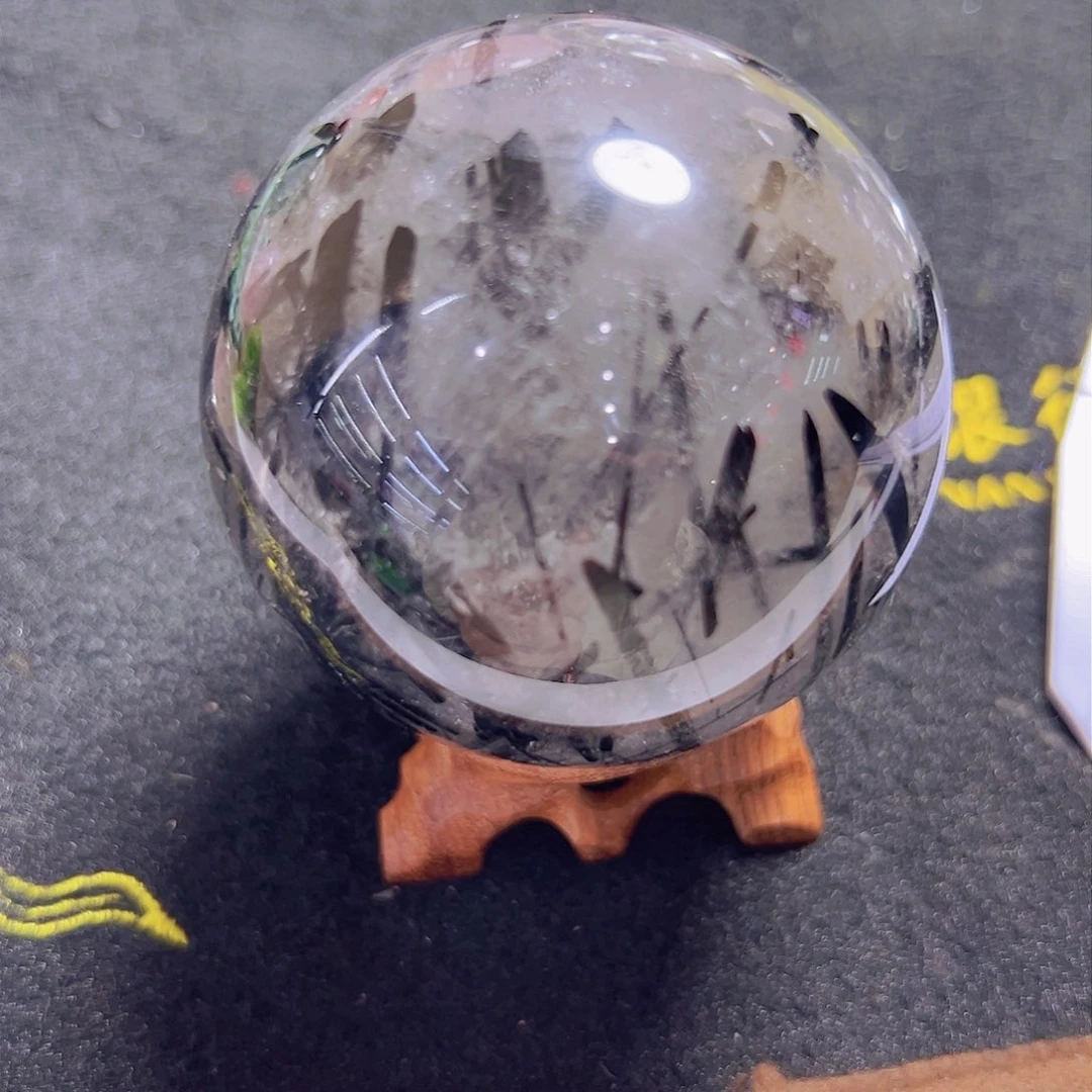 水晶水晶球摆件6.3c m未镶嵌你****6.3c m
