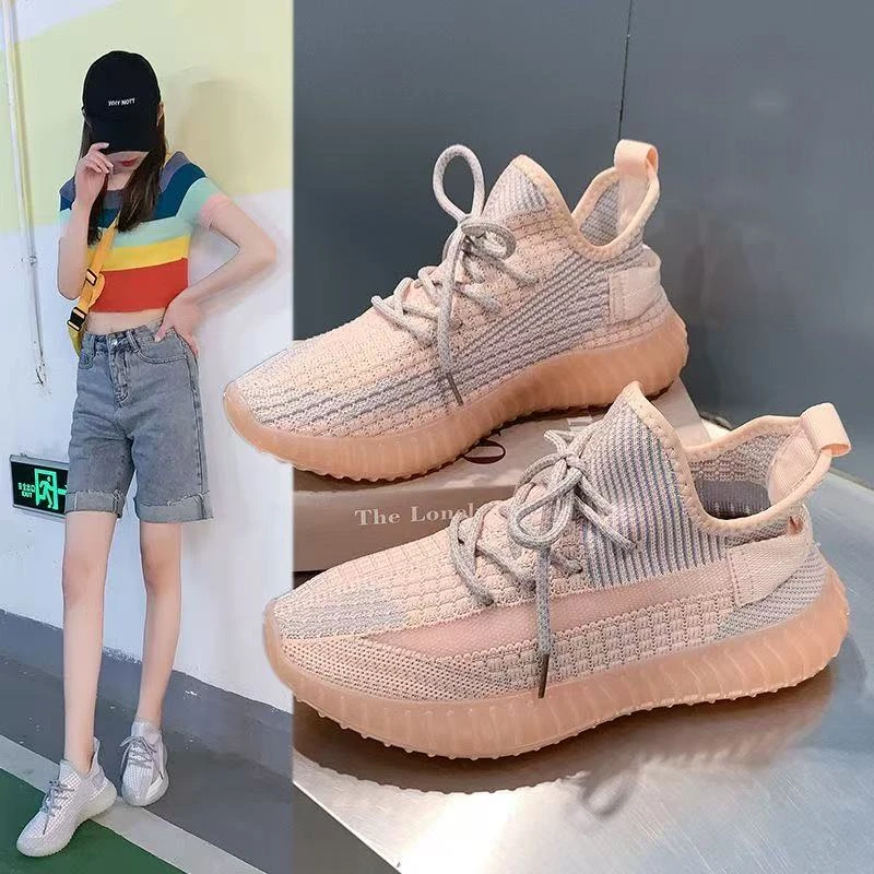 2025春秋新款椰子鞋软底轻便透气休闲韩版舒适飞织网面学生运动鞋