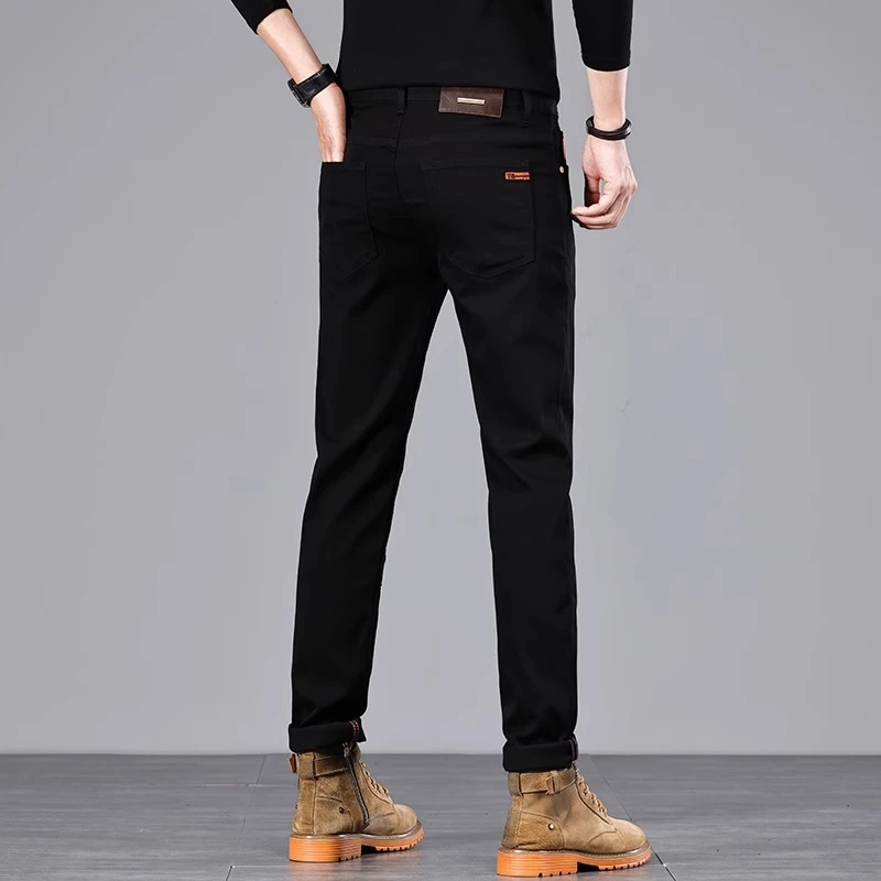 高端轻奢侈品质超柔莱赛尔九分牛仔裤男款2025新款修身直筒长裤子