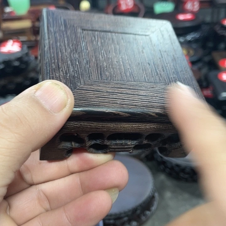 琉璃手工艺品红木底座工艺品8