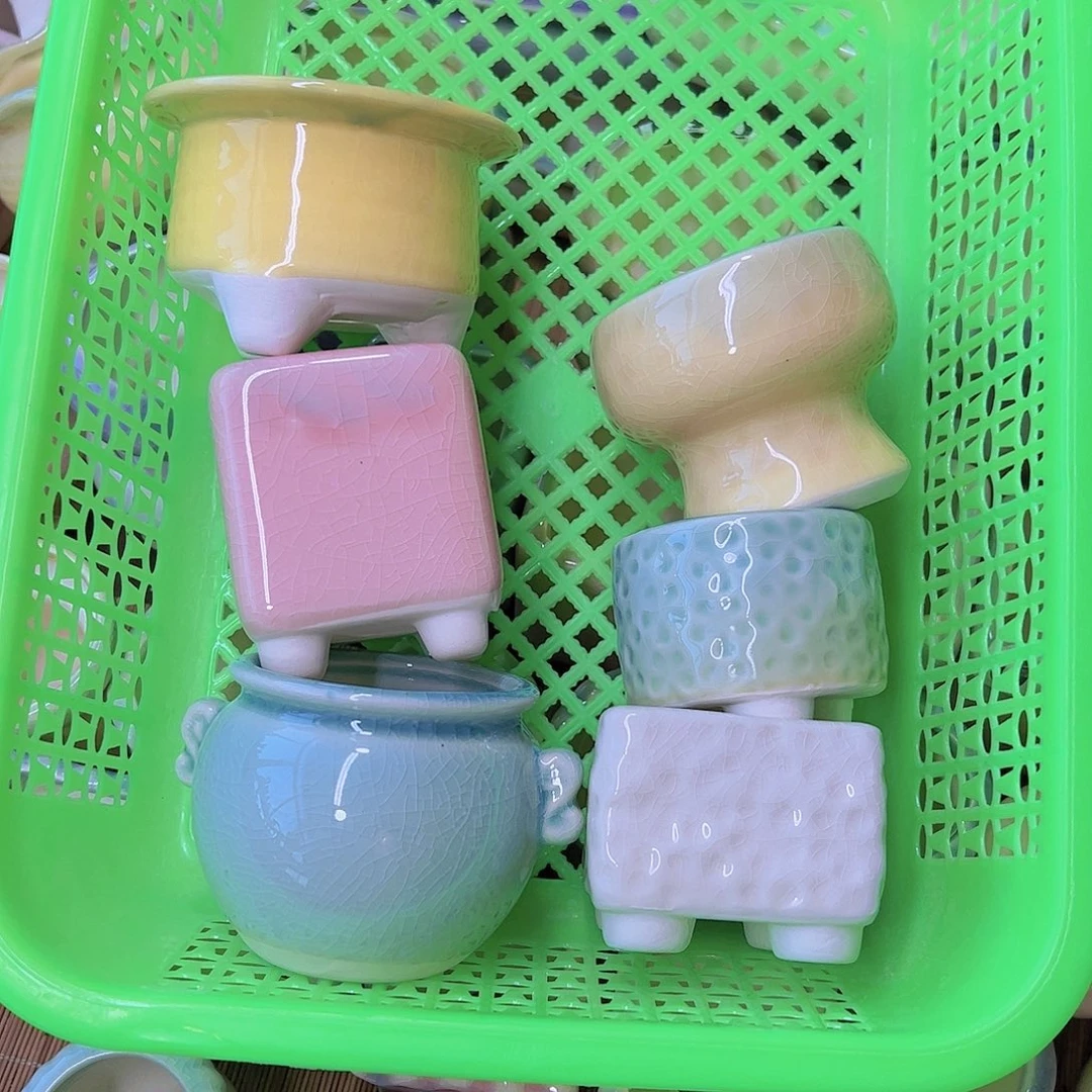 红陶陶瓷花盆当场满12包邮