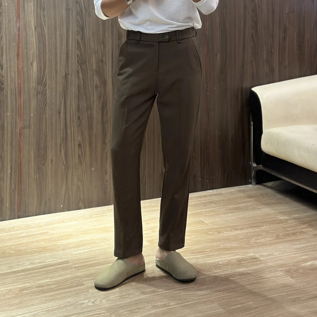 Yang • X • S 男士纯色休闲西裤百搭时尚直筒长西裤微修身西装裤