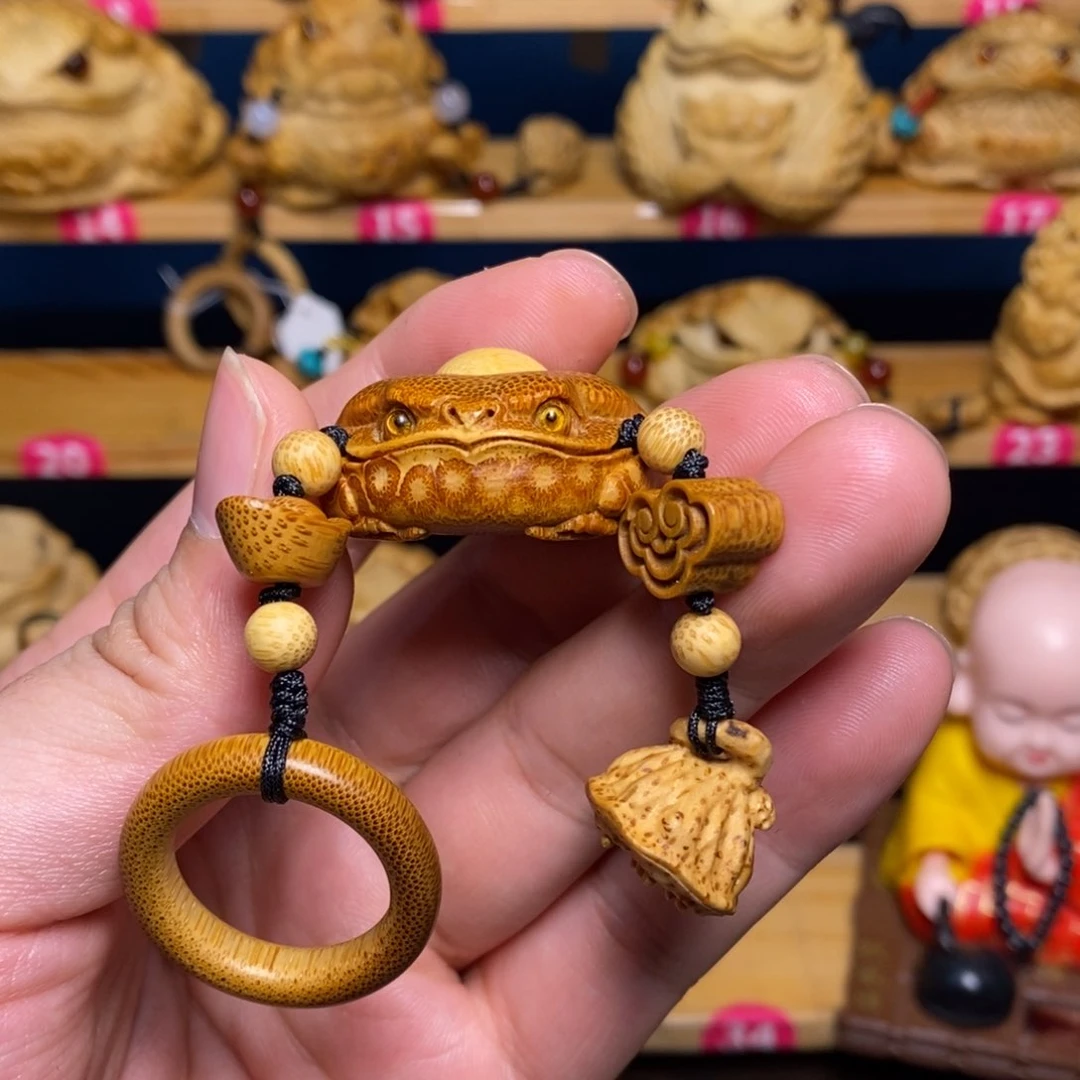 竹竹根雕时来运转金蟾