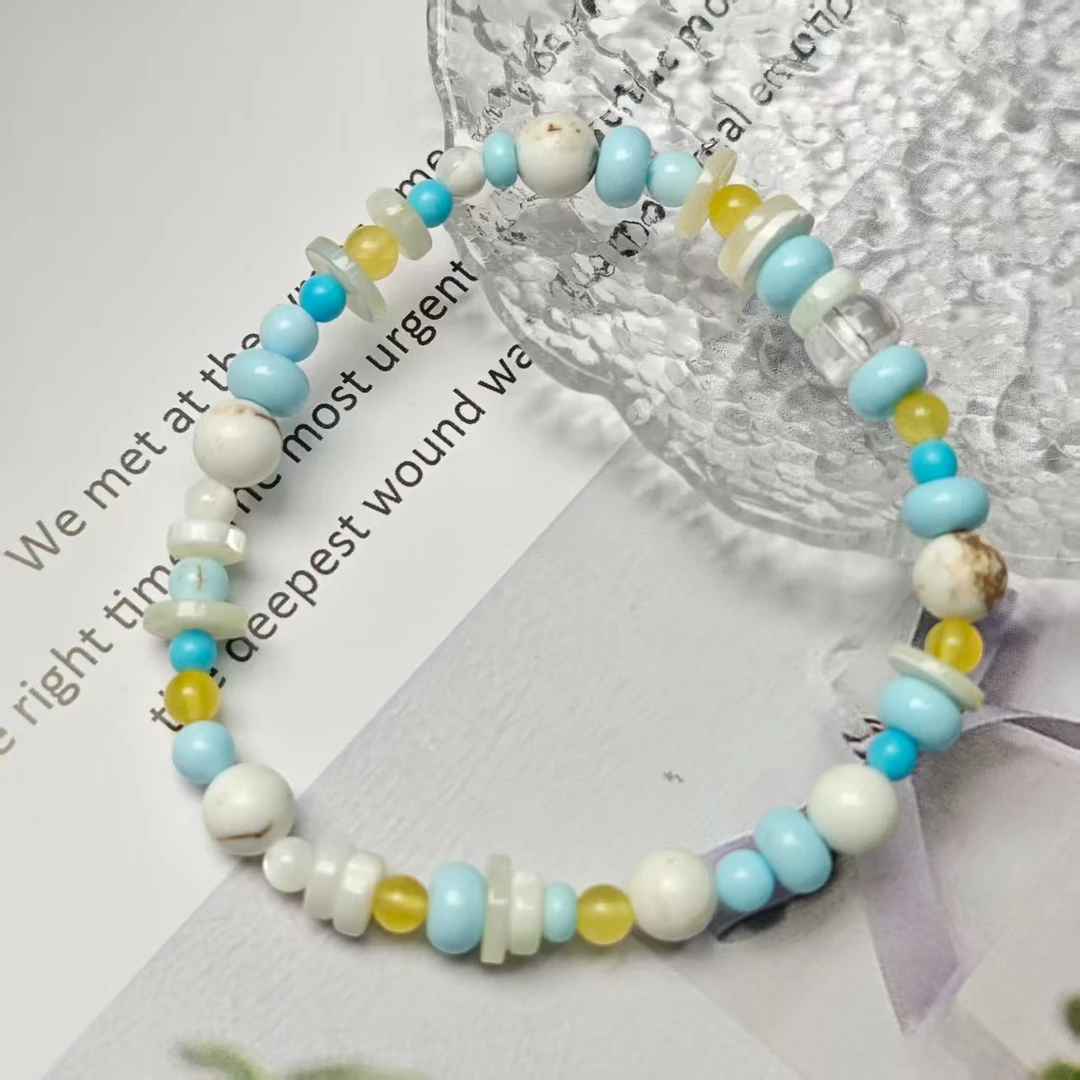 【夏日气息】海纹石设计手链6+(多样发其一) AX294