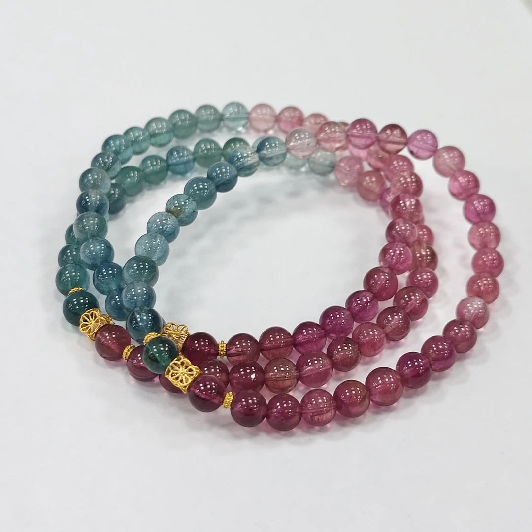 【书记甄选】天然原创碧玺单圈手链 多样性发一件 约5mm DJ5032