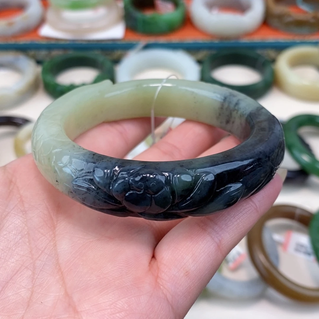 和田玉未镶嵌手镯58.2