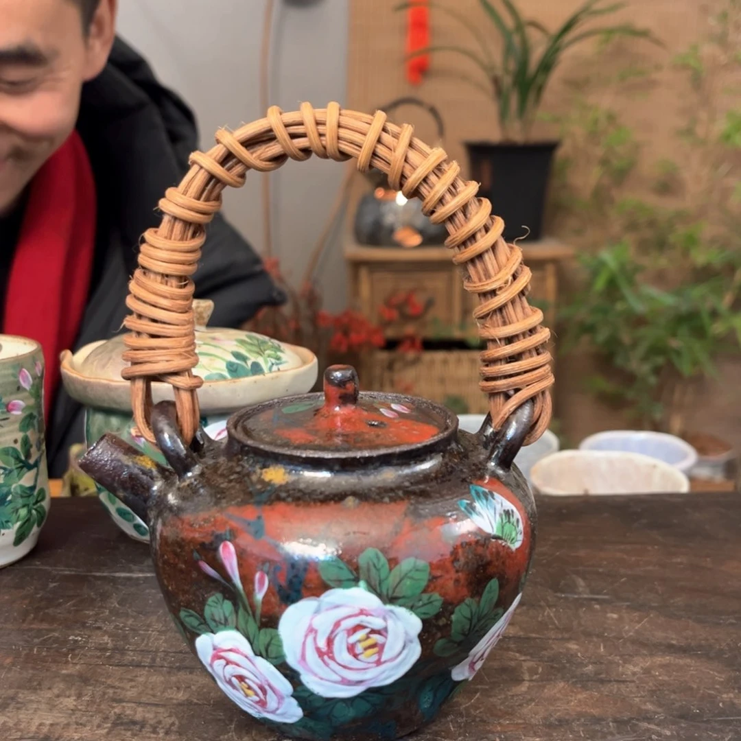 杯景德镇柴窑手绘杯