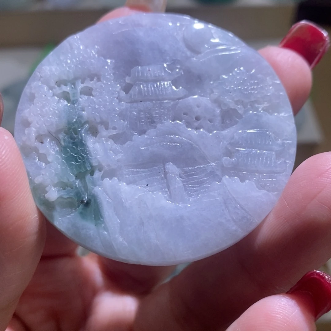 【闪购商品】翡翠颈饰未镶嵌山水