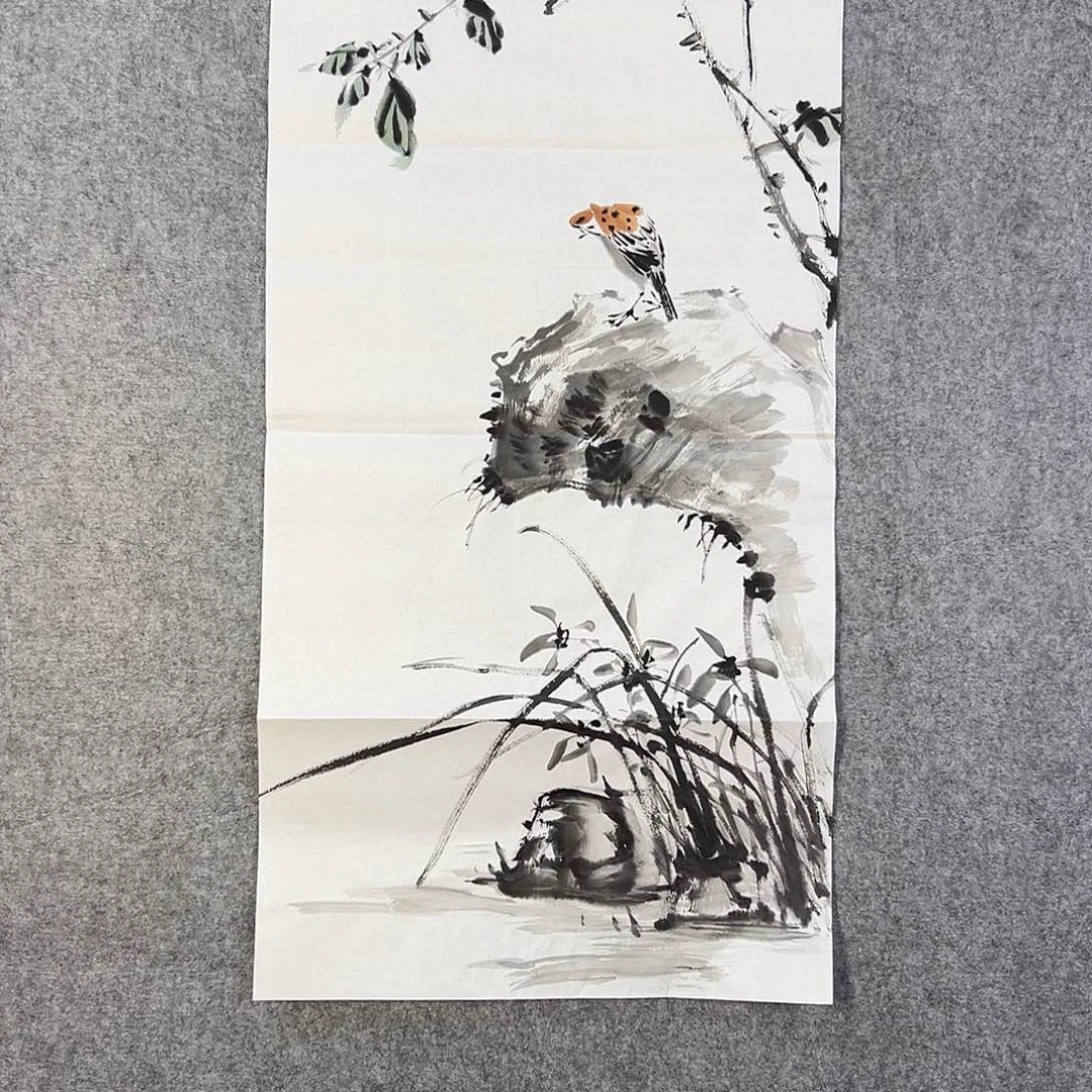 国画325 花鸟在此鸣叫时还要一