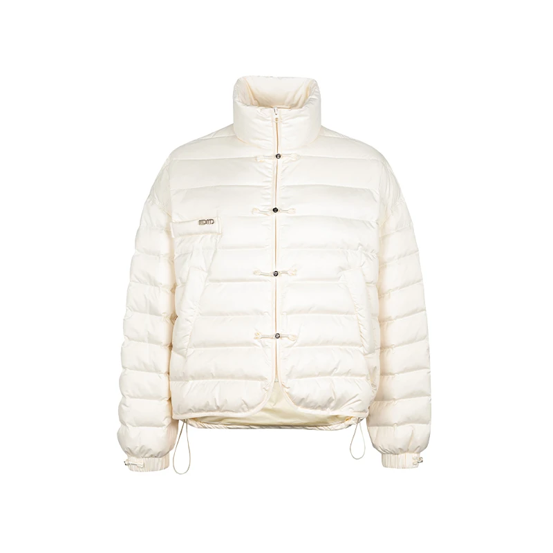 设计师女装2025秋季新款时尚气质立领宽松显瘦百搭鹅绒服43995