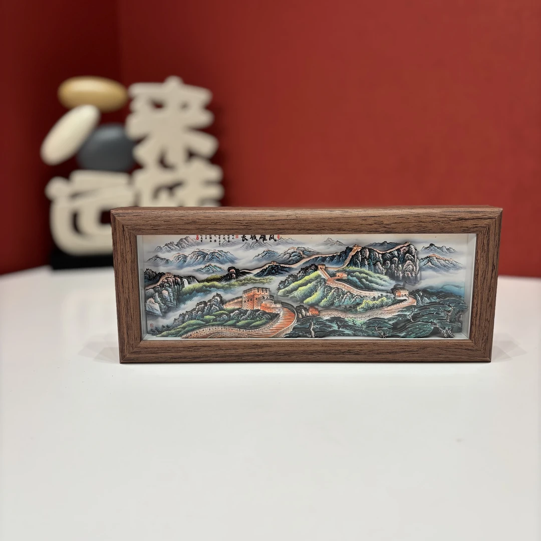 万里长城非遗立体剪纸画传统手工家居高档桌面创意摆设摆台