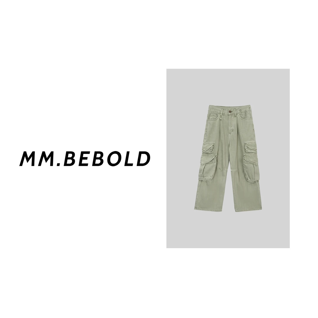 【大大精选】美式慵懒风工装九分牛仔裤CY221259