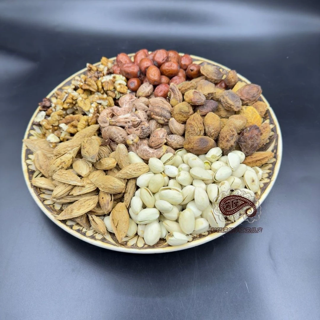 手工摆件木盘子 喀什古城手工做的烙铁烫画木盘子可以当摆件 包邮