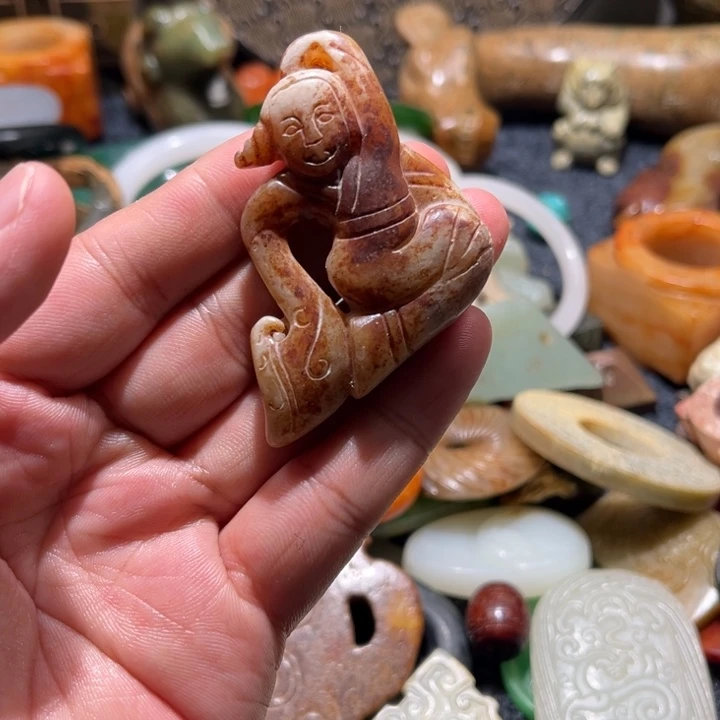 和田玉未镶嵌挂件无***ぜ