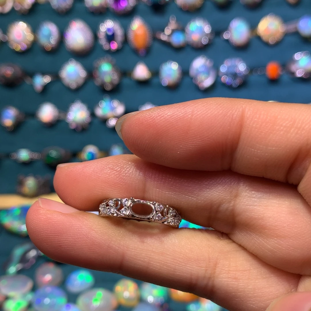 仙***)欧泊银S925镶嵌优惠券款