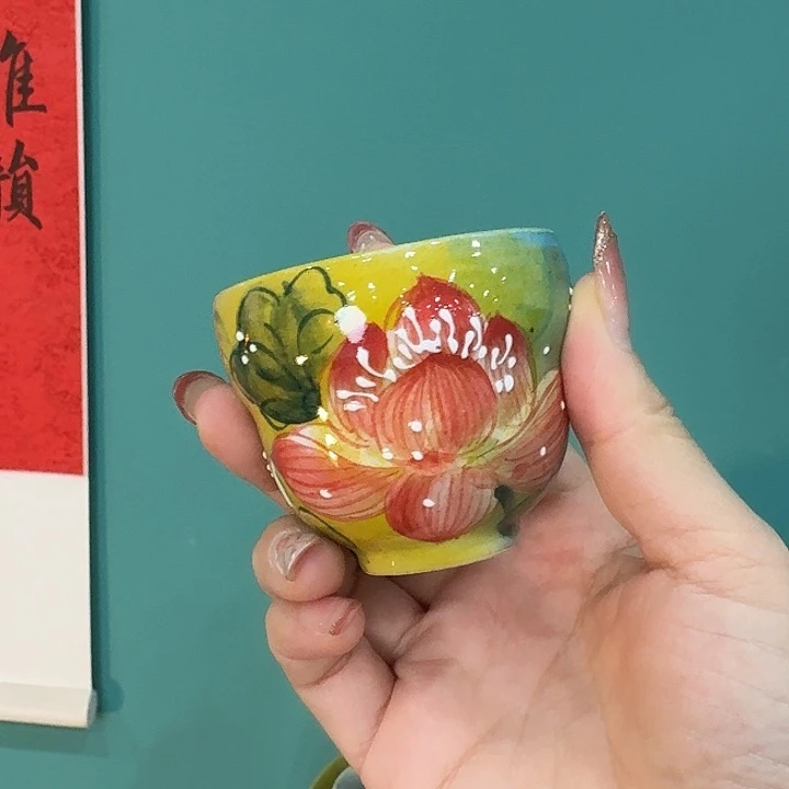 杯景德镇釉下五彩手绘陶瓷