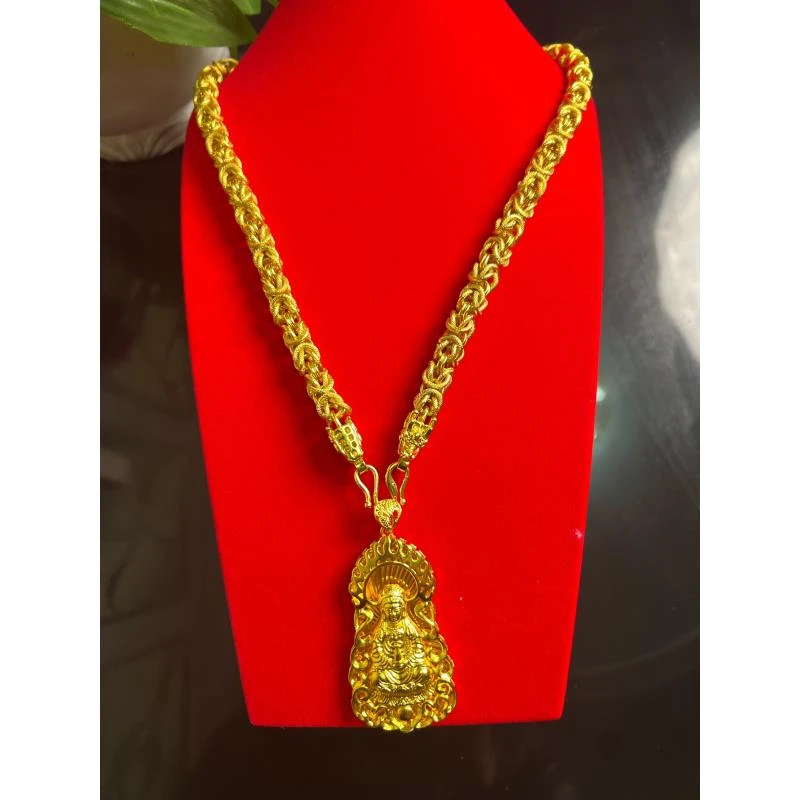 任氏Rs精密龙骨双龙头平安观音项链