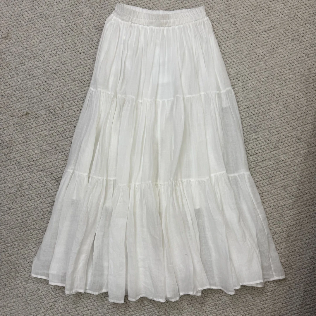 Luo’s亚麻灵动飘逸半身裙