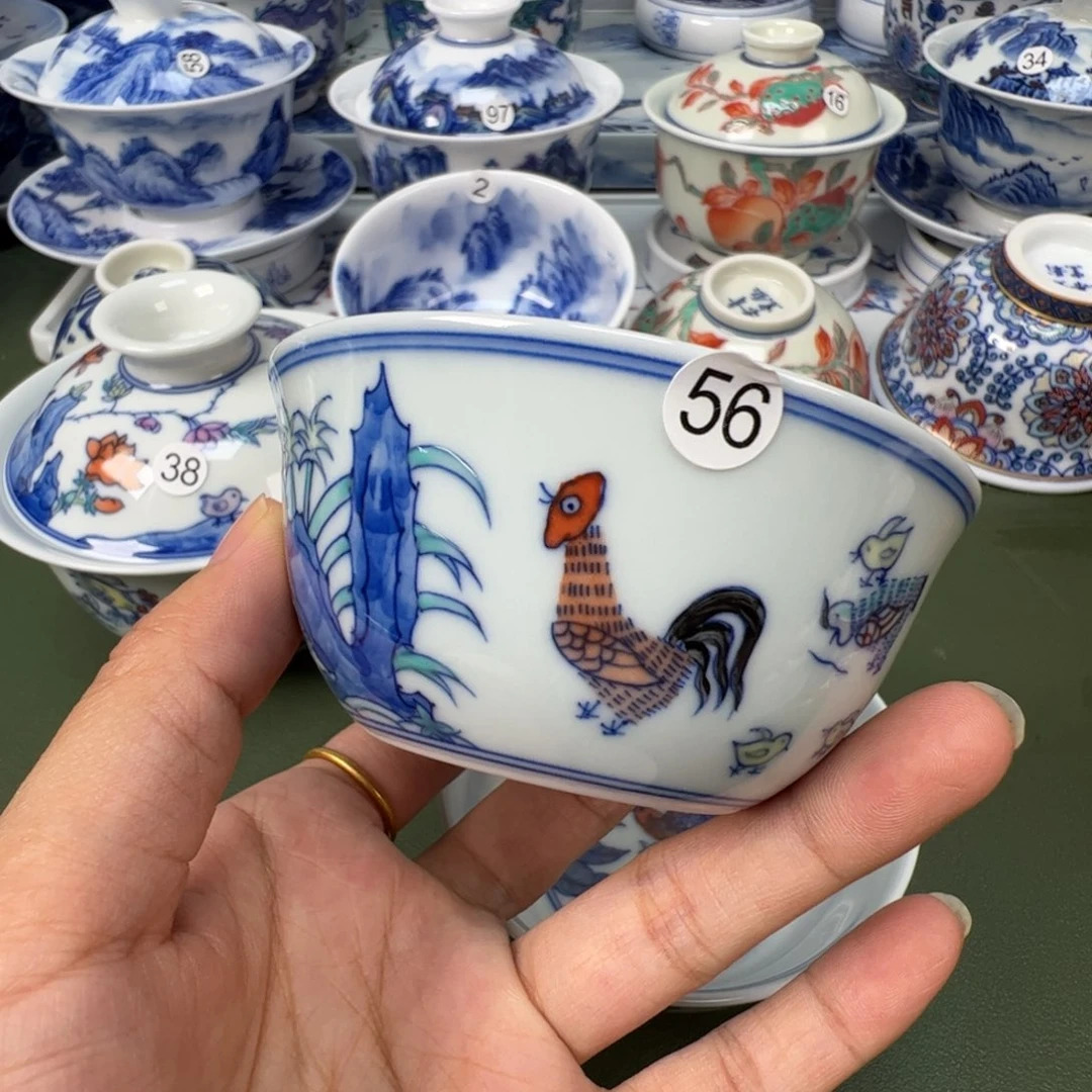 陶瓷景德镇纯手工纯手绘茶具木木56
