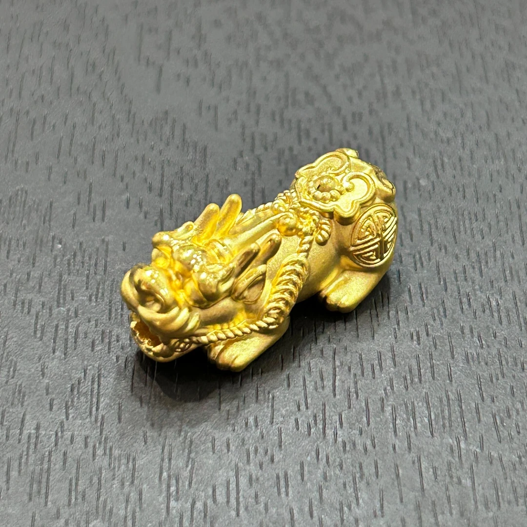 【木子专享】足金999投资金攒金铜钱貔貅配件PJ995克重多退少补