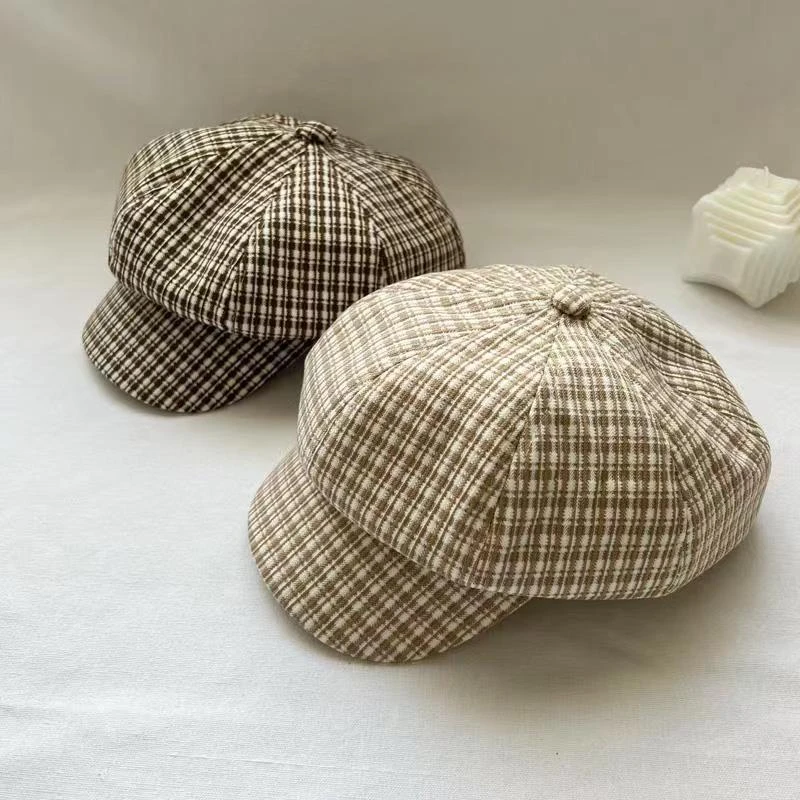 [可调节]春秋冬三季可戴百搭八角帽韩版潮流英伦风帽子有调节绳