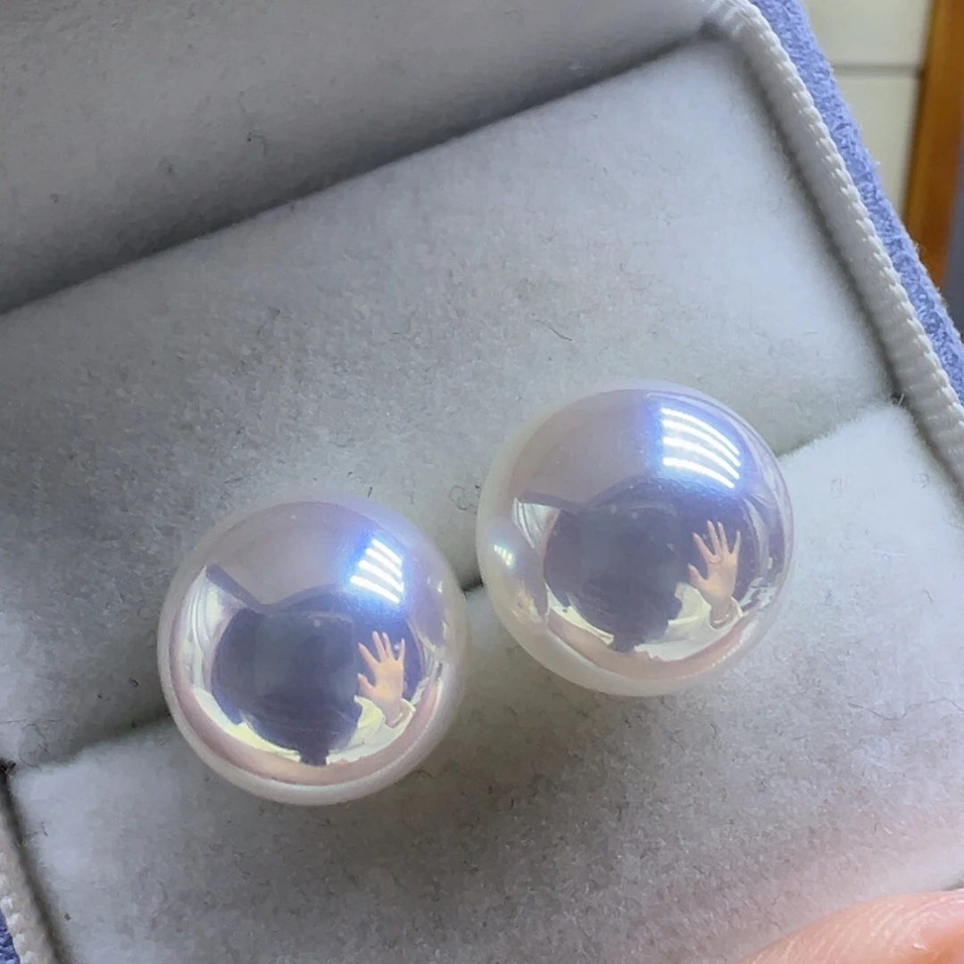 银S925镶嵌淡水珍珠耳饰