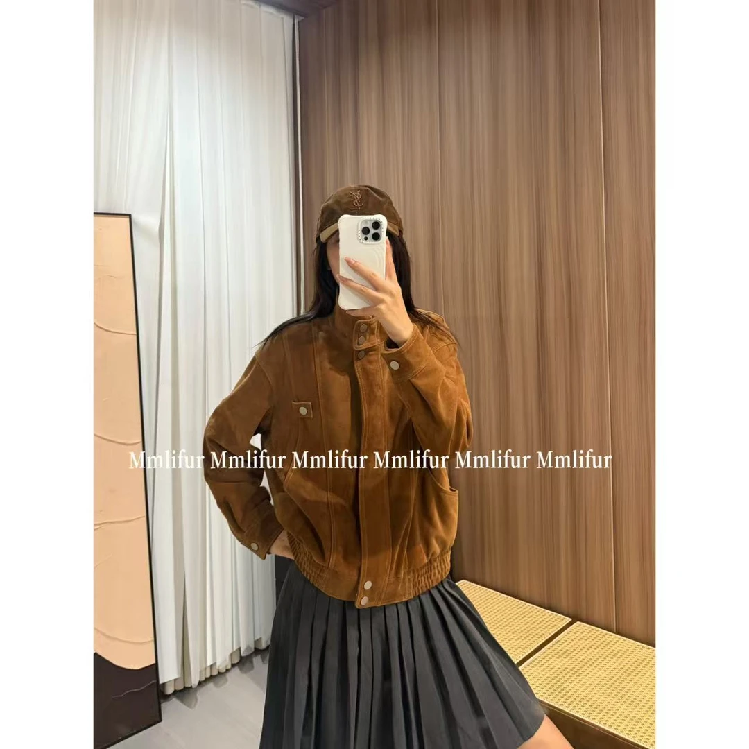 【萌萌里】MMLi CLOTHES｜法式复古燕尾领绵羊皮外套 mm2879