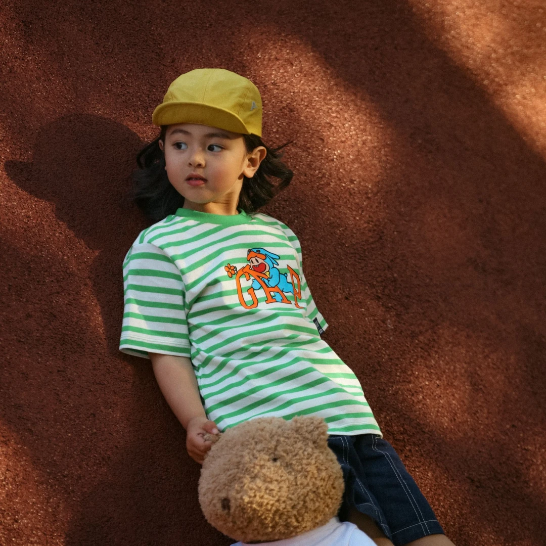 【MTSS联名】Gap男童2025夏季新款logo纯棉短袖T恤儿童装766566