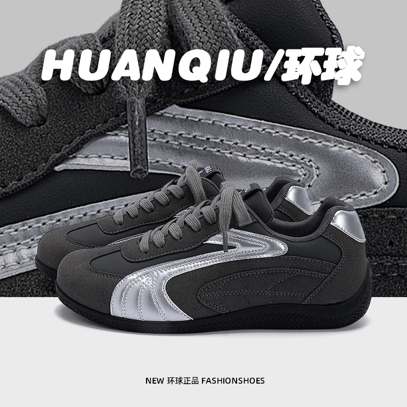 环球时尚德训鞋男2025新款潮流百搭赛车鞋运动休闲网红学生赛车鞋